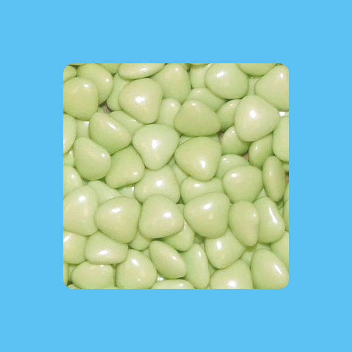 Dragée mini coeur chocolat vert-pistache 1 kg