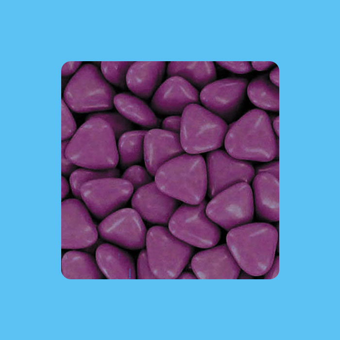 Dragée mini coeur chocolat violet 1 kg