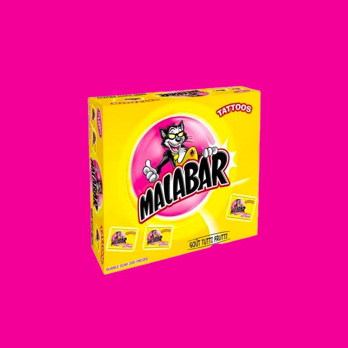 200 Malabar Tutti Frutti - Bubble Gum - Milleproduits