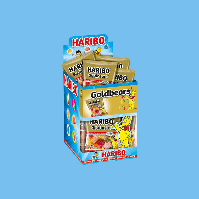 270 sachets Haribo 40 gr + Présentoir HariBoy