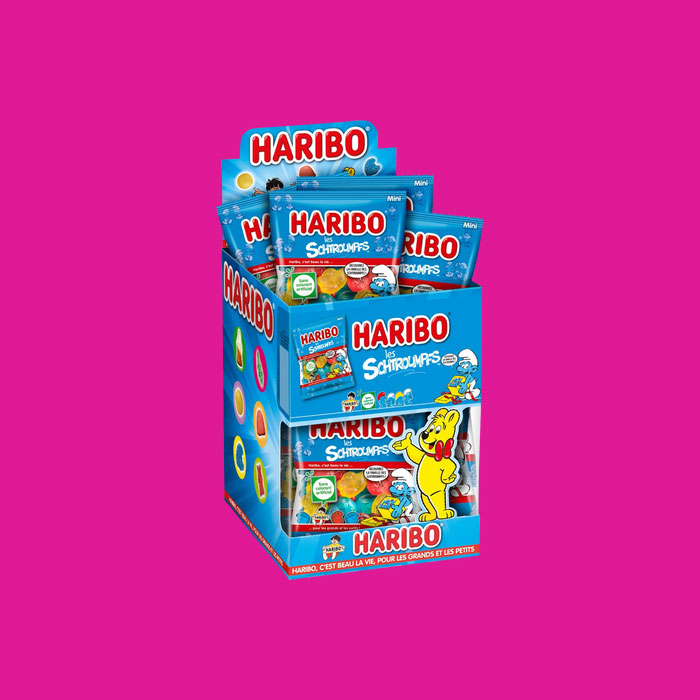 Mini sachet Schtroumpf Haribo 40 gr 30 pièces